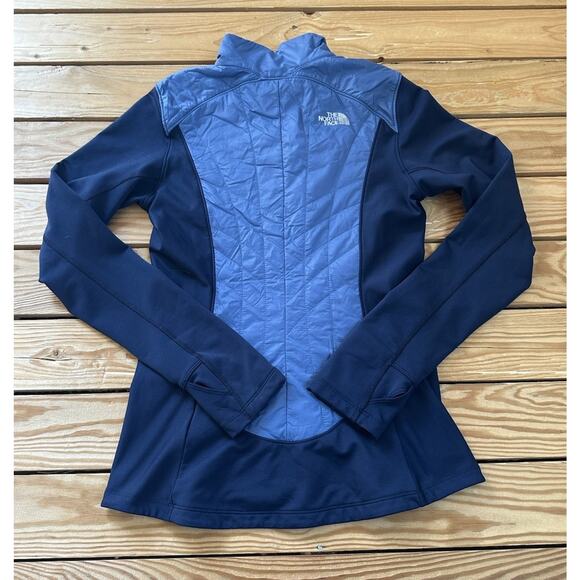 The North Face Quilted Puffer Jacket Size Small Women’s Blue Full Zip - Picture 2 of 8